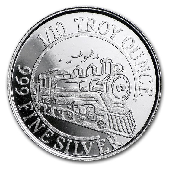 1/10 oz Silver Round - Steam Train 1/10 oz Silver Round - Steam Train